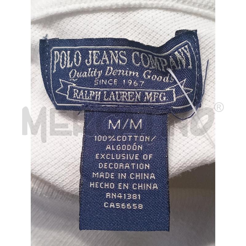 POLO UOMO POLO JEANS BIANCA LOCO BANDIERA | Mercatino dell'Usato Moncalieri bengasi 5