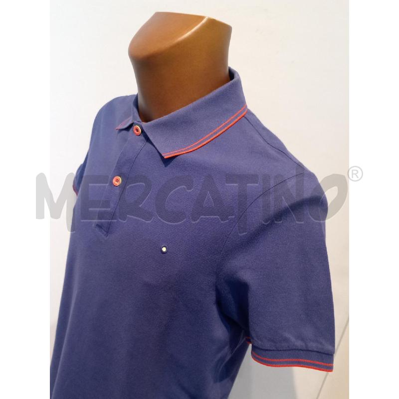POLO UOMO SHOCKLY BLU RIGHE ROSSE | Mercatino dell'Usato Moncalieri bengasi 3