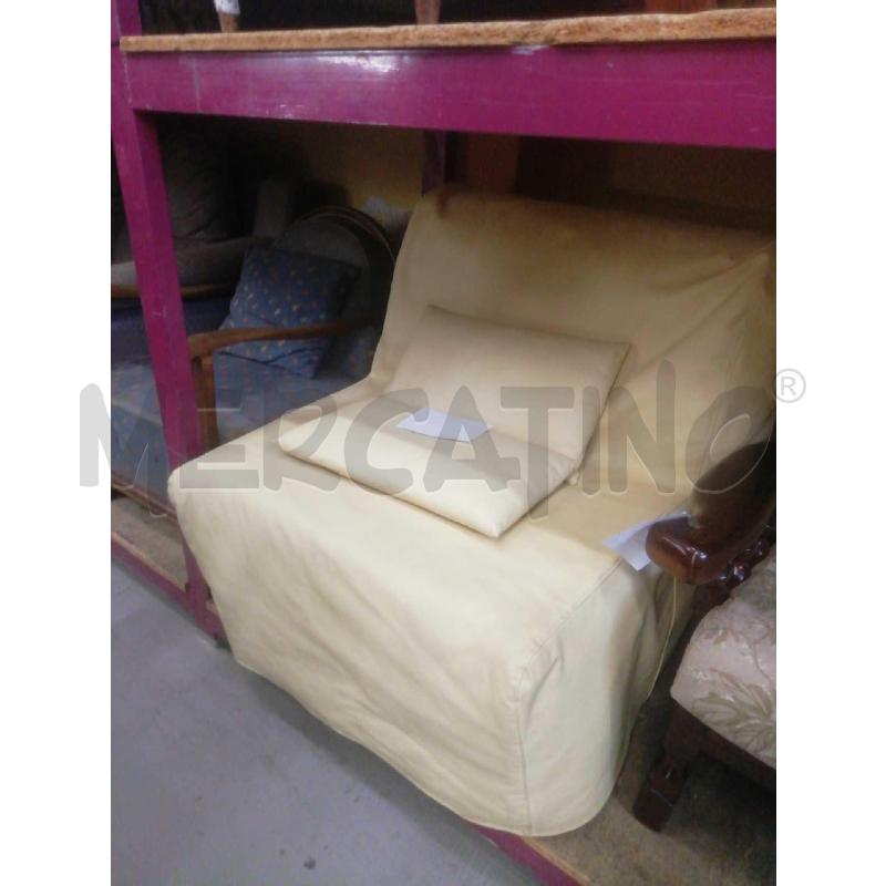 POLTRONA LETTO BEIGE PELLE | Mercatino dell'Usato Moncalieri bengasi 4