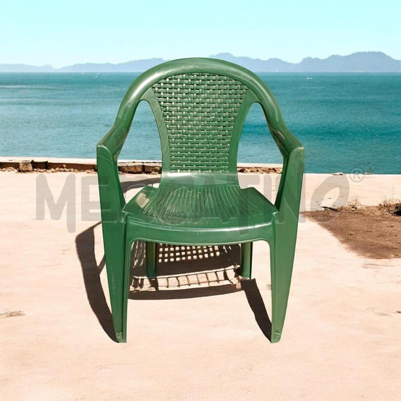 POLTRONA PLASTICA VERDE DENIA BY STIL GARDEN | Mercatino dell'Usato Moncalieri bengasi 1