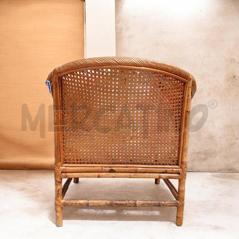 POLTRONA RATTAN C/COPERTURA E 2 CUSCINI  | Mercatino dell'Usato Moncalieri bengasi 4