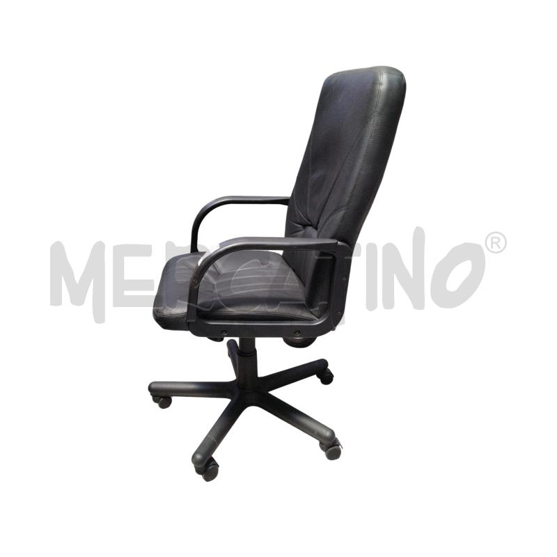 POLTRONA UFFICIO ECO PELLE BLACK  | Mercatino dell'Usato Moncalieri bengasi 2