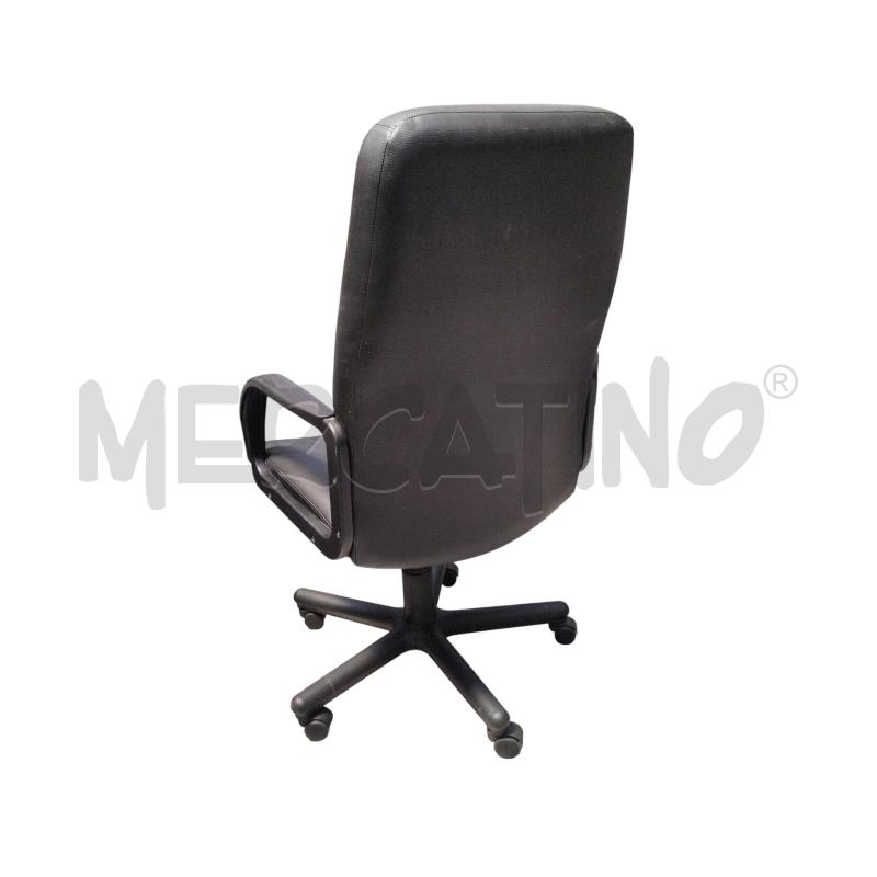 POLTRONA UFFICIO ECO PELLE BLACK  | Mercatino dell'Usato Moncalieri bengasi 4