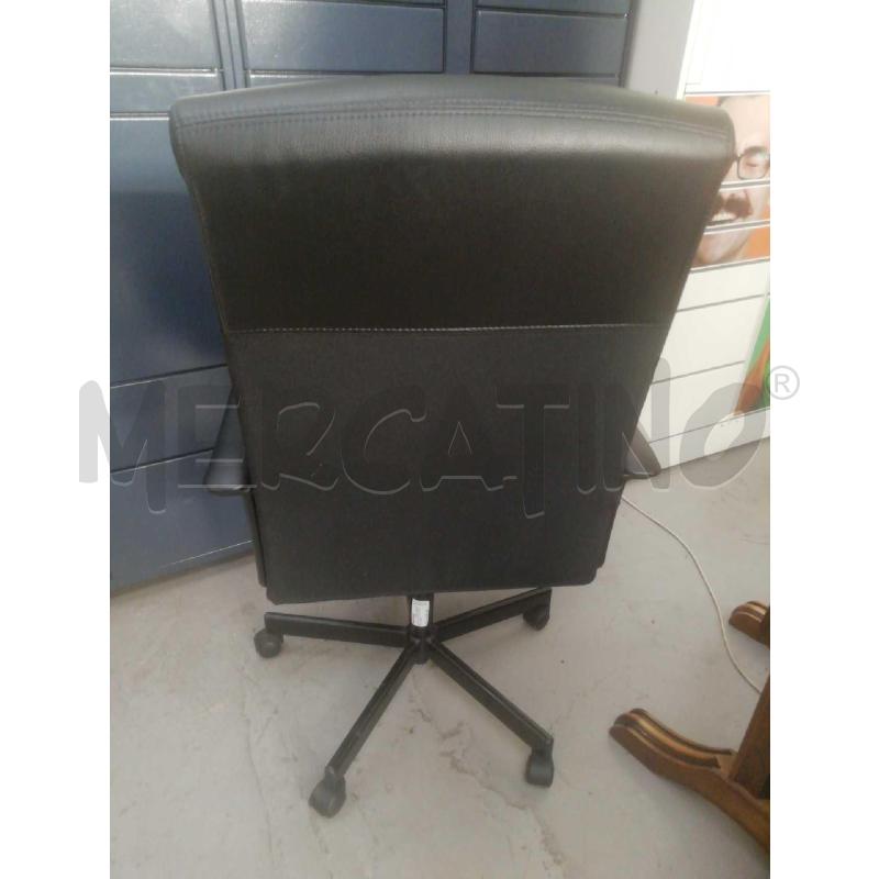 POLTRONA UFFICIO ECO PELLE NERA | Mercatino dell'Usato Moncalieri bengasi 3