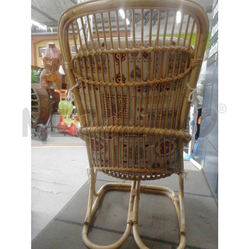 POLTRONCINA DONDOLO BAMBOO MIDOLLINO C/SEDUTA STOFFA CUORICINI  | Mercatino dell'Usato Moncalieri bengasi 3