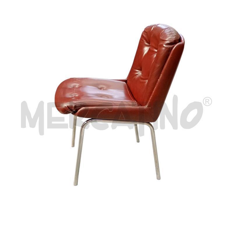 POLTRONCINA UFFICIO ECOPELLE TRAPUNTATA  | Mercatino dell'Usato Moncalieri bengasi 2