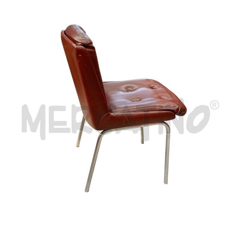 POLTRONCINA UFFICIO ECOPELLE TRAPUNTATA  | Mercatino dell'Usato Moncalieri bengasi 4