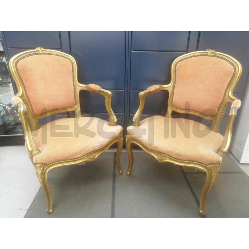 POLTRONCINE VENEZIANE FODERA VELLUTO COPPIA | Mercatino dell'Usato Moncalieri bengasi 1