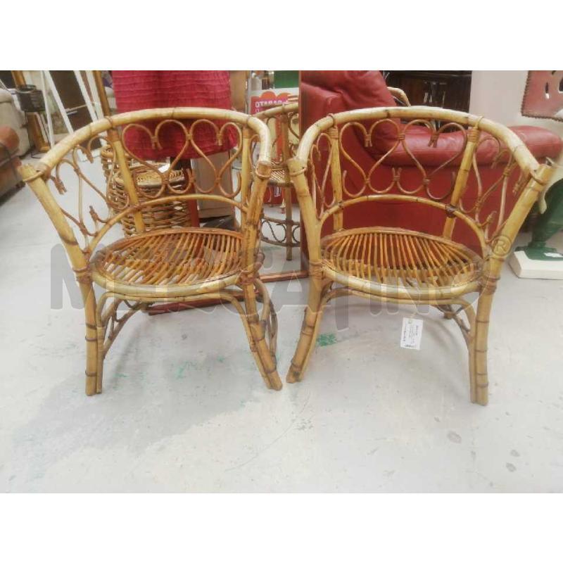POLTRONE POZZETTO VINTAGE VIMINI COPPIA  | Mercatino dell'Usato Moncalieri bengasi 1
