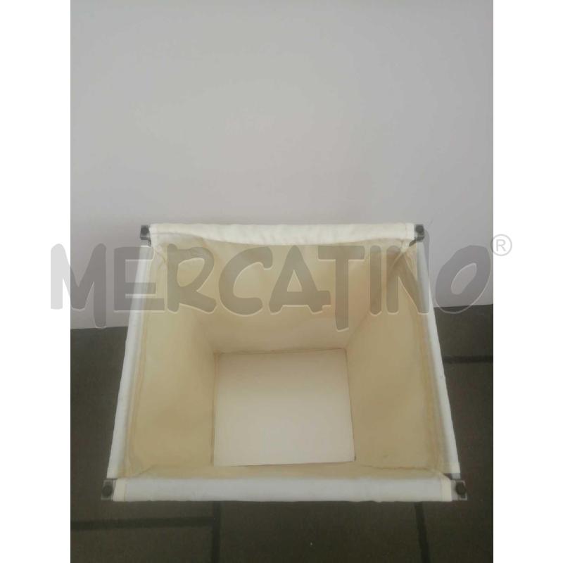 PORTA BIANCHERIA STOFFA PANNA STRUTTURA FERRO | Mercatino dell'Usato Moncalieri bengasi 5