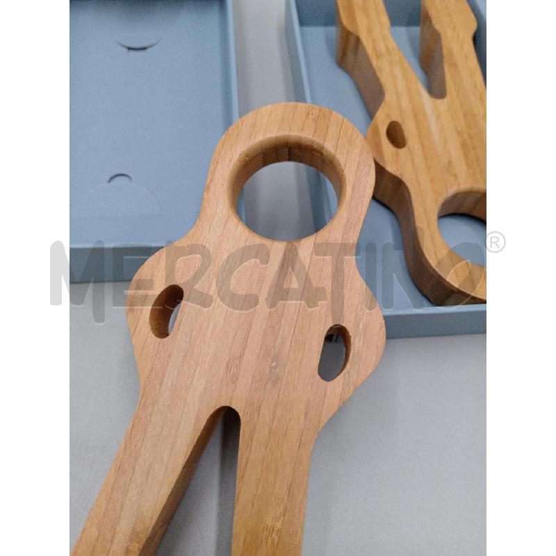 PORTA BOTTIGLIE LEGNO DESIGN 2 PZ | Mercatino dell'Usato Moncalieri bengasi 4