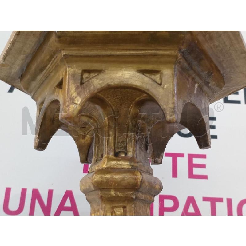 PORTA CANDELA DA CHIESA LEGNO DORATO H.100 | Mercatino dell'Usato Moncalieri bengasi 5