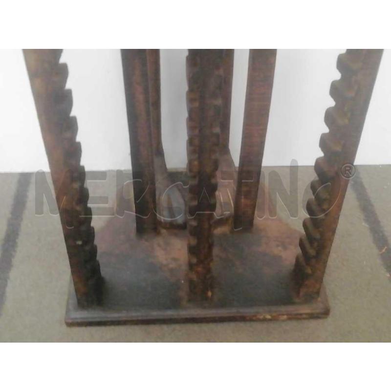 PORTA CD COLONNA LEGNO AFRICANA | Mercatino dell'Usato Moncalieri bengasi 2