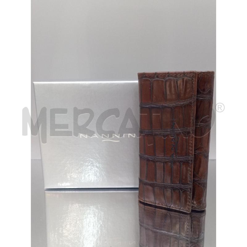 PORTA CHIAVI NANNINI MARRONE STAMPA COCCO  | Mercatino dell'Usato Moncalieri bengasi 1
