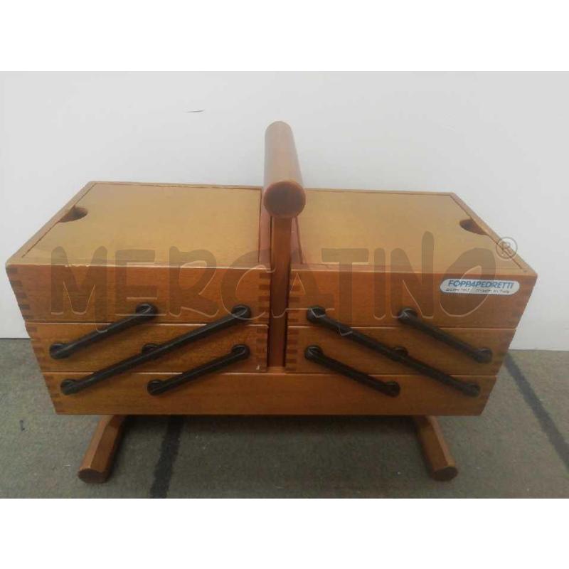 PORTA CUCITO LEGNO VINTAGE FOPPAPEDRETTI MADE IN ITALY  | Mercatino dell'Usato Moncalieri bengasi 1