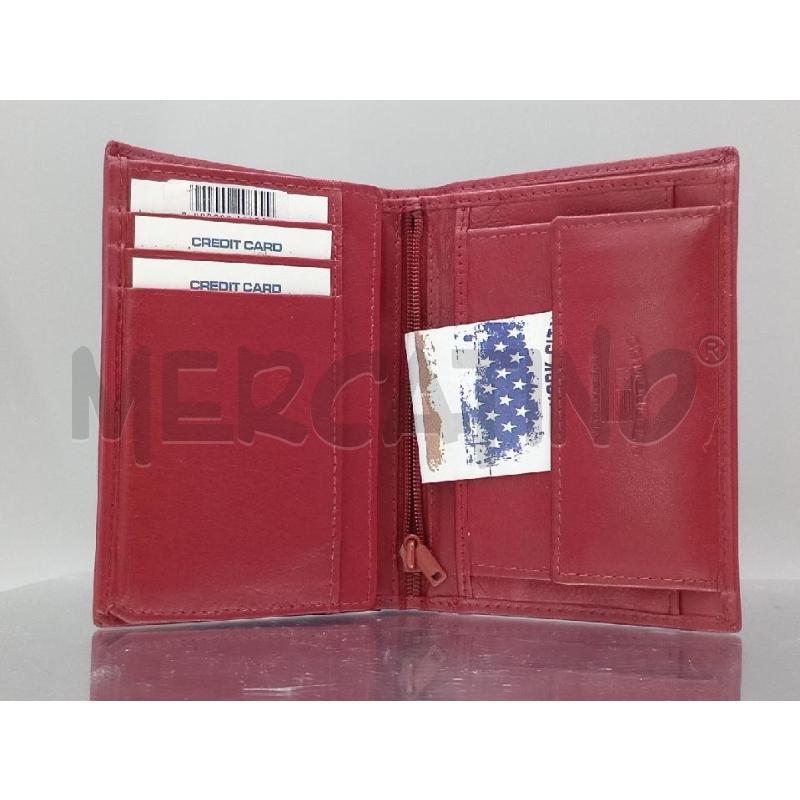 PORTA FOGLIO COTTON BELT ROSSO PELLE | Mercatino dell'Usato Moncalieri bengasi 3