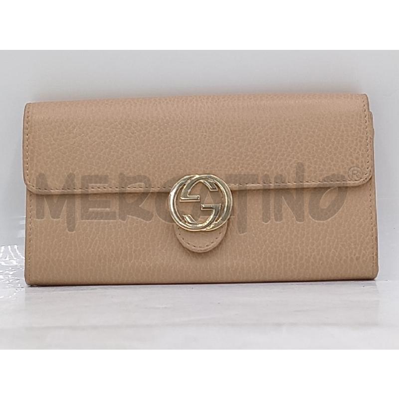 PORTA FOGLIO GUCCI BEIGE LOGO D'ORATO  | Mercatino dell'Usato Moncalieri bengasi 1