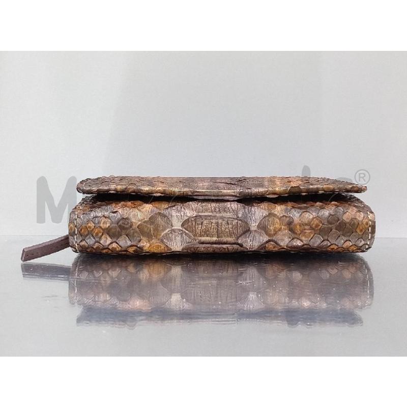 PORTA FOGLIO MARRONE BRONZO PITONE  | Mercatino dell'Usato Moncalieri bengasi 3