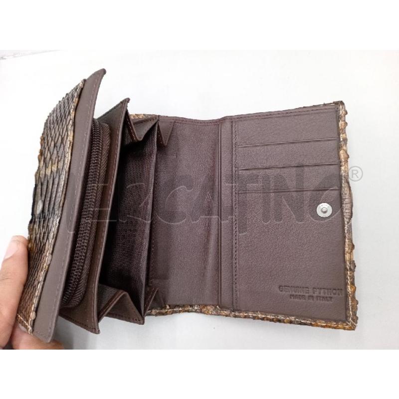 PORTA FOGLIO MARRONE BRONZO PITONE  | Mercatino dell'Usato Moncalieri bengasi 4