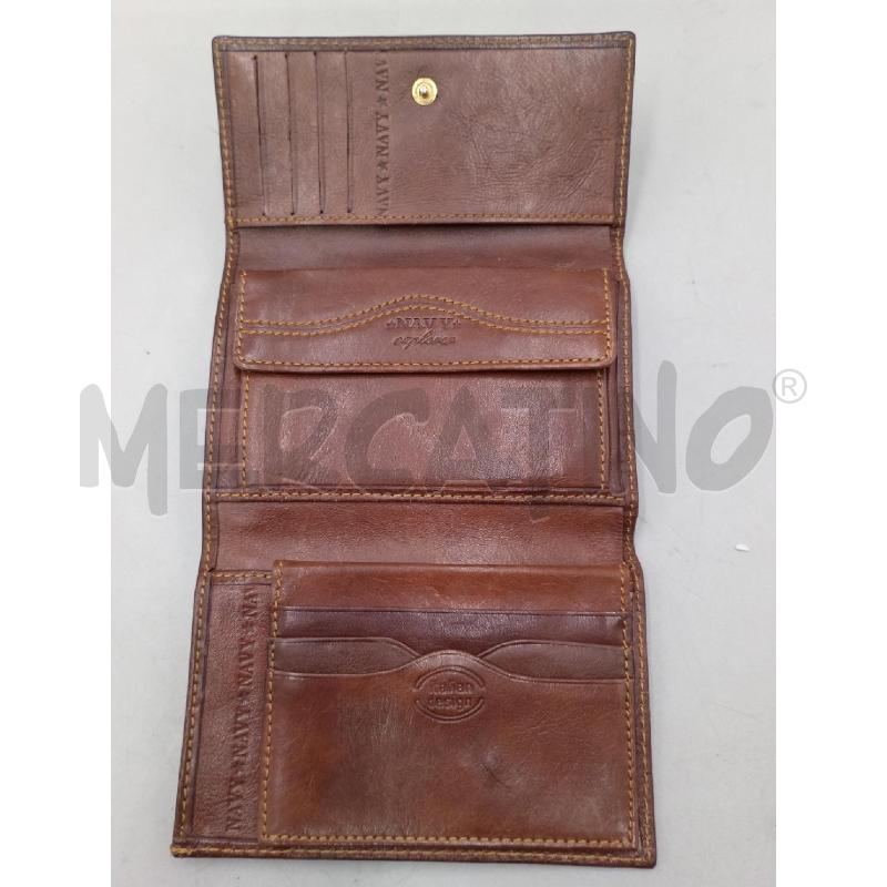 PORTA FOGLIO NAVY PELLE MARRONE | Mercatino dell'Usato Moncalieri bengasi 4