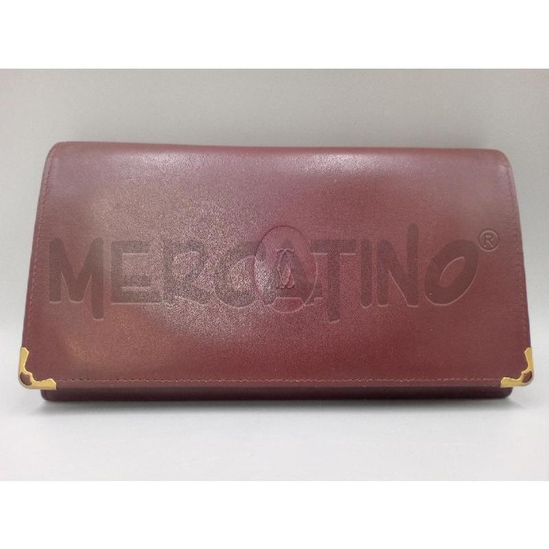PORTA FOGLIO PELLE CARTIER BORDEAUX | Mercatino dell'Usato Moncalieri bengasi 2