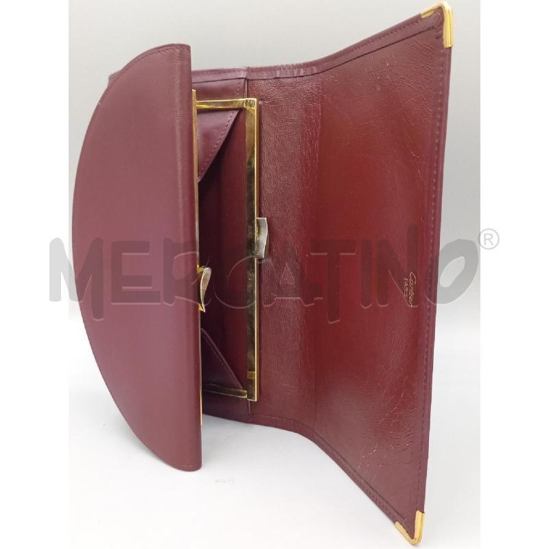PORTA FOGLIO PELLE CARTIER BORDEAUX | Mercatino dell'Usato Moncalieri bengasi 3