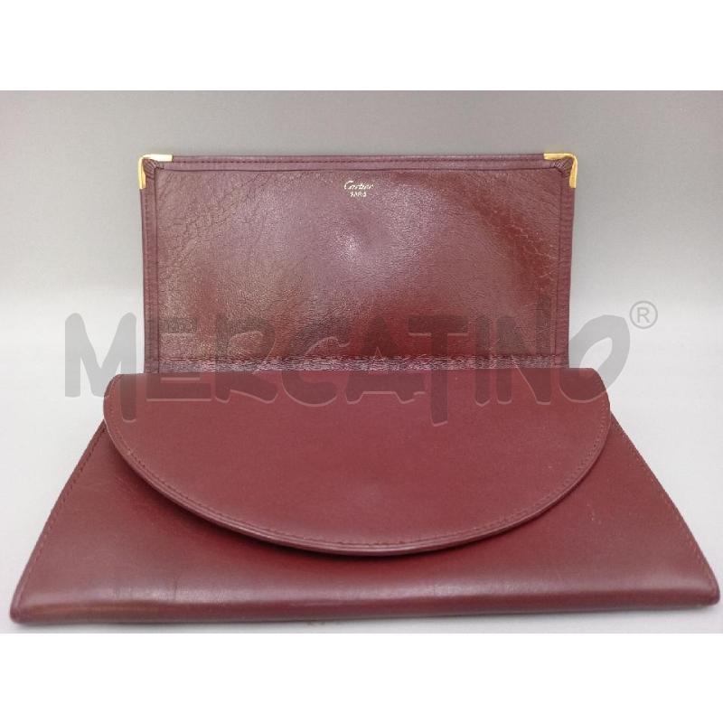 PORTA FOGLIO PELLE CARTIER BORDEAUX | Mercatino dell'Usato Moncalieri bengasi 5