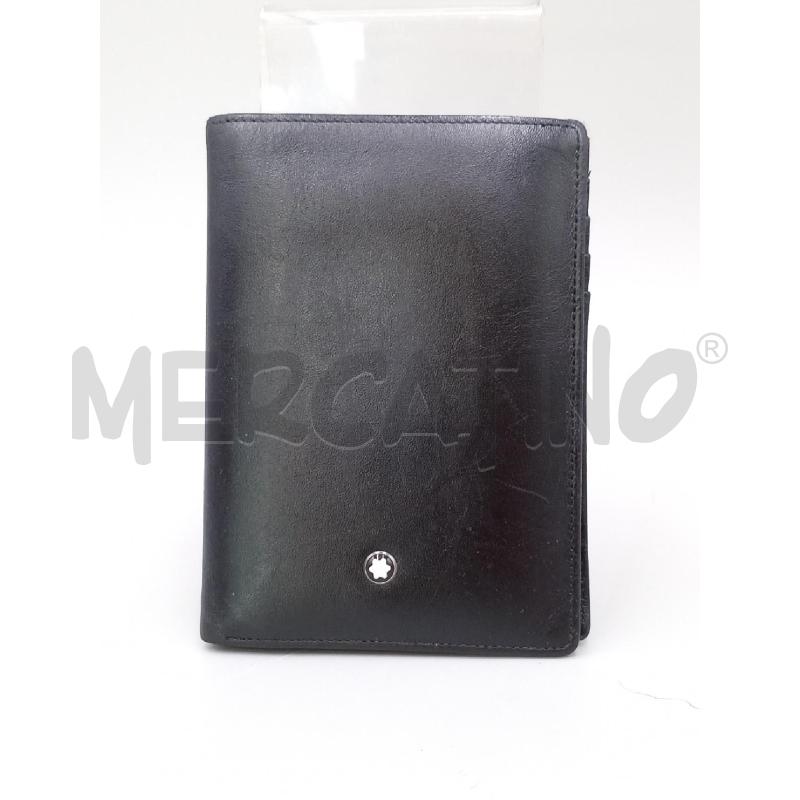 PORTA FOGLIO PELLE MONT BLANC NERO PELLE | Mercatino dell'Usato Moncalieri bengasi 1