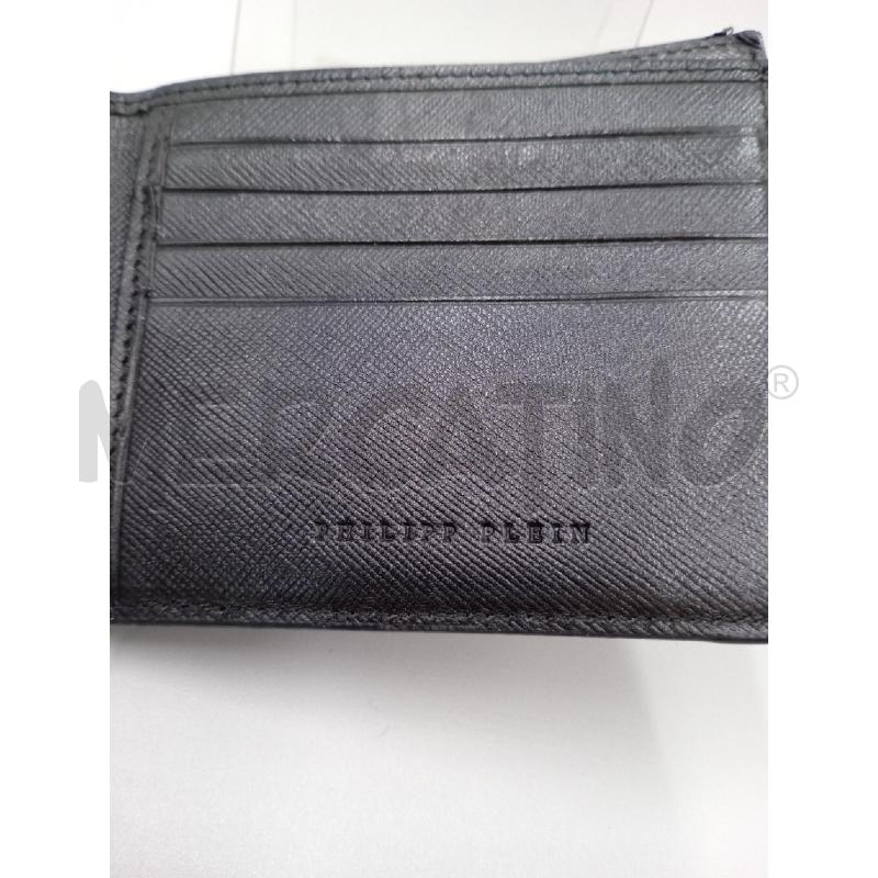 PORTA FOGLIO PELLE PHILIP PLEIN NERO CON TESCHIO DAVANTI | Mercatino dell'Usato Moncalieri bengasi 5