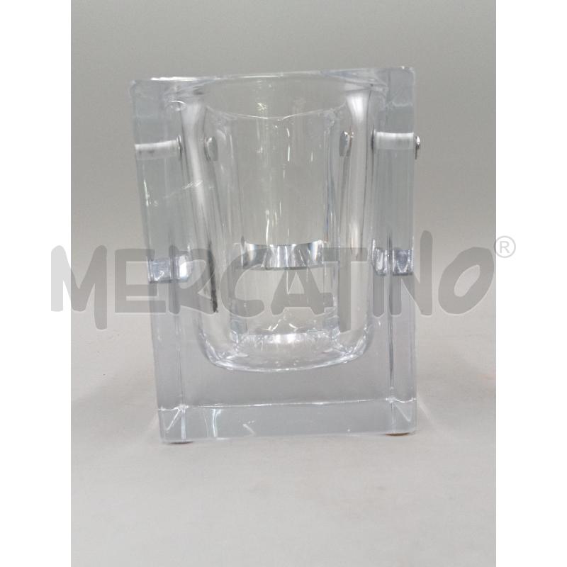 PORTA GHIACCIO CRISTALLO SEVRES FRANCE C/MANICO METALLO CROMATO  | Mercatino dell'Usato Moncalieri bengasi 1