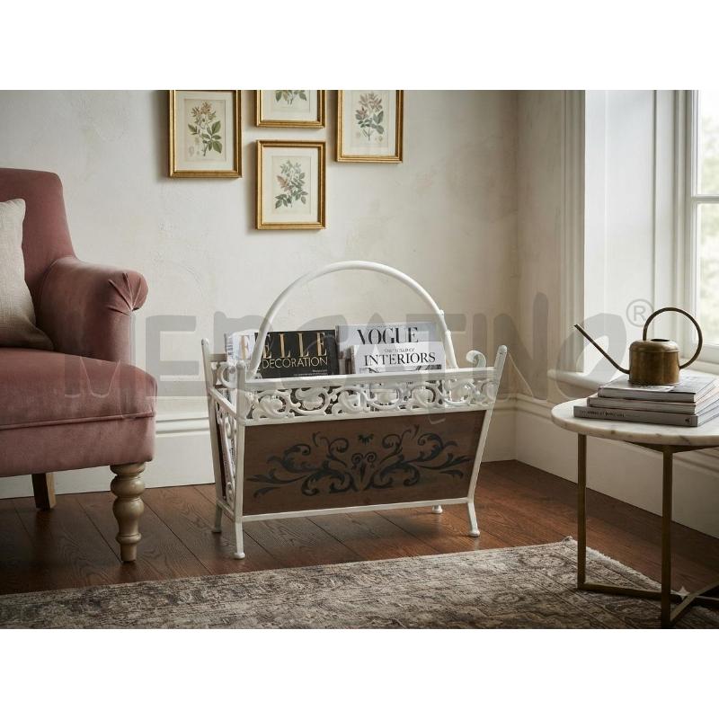 PORTA LEGNA  SHABBY METALLICO | Mercatino dell'Usato Moncalieri bengasi 1
