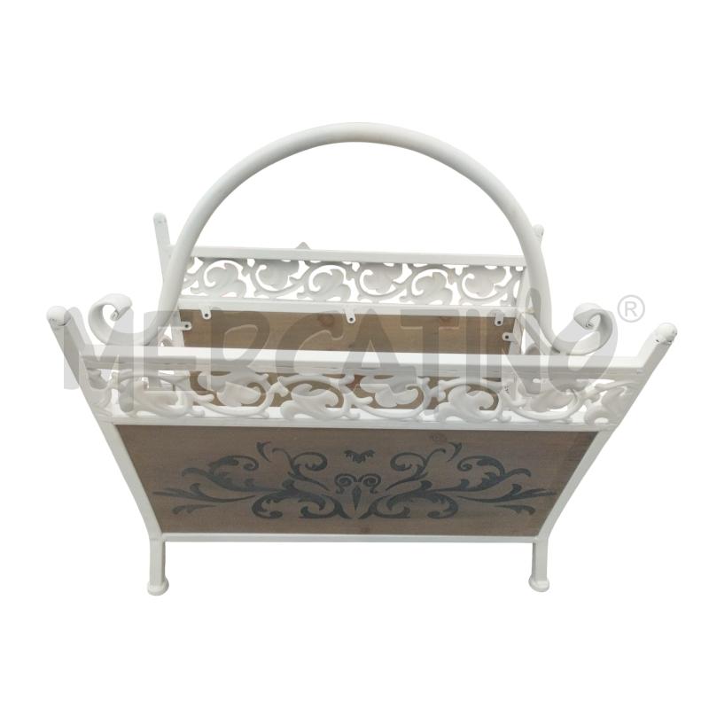 PORTA LEGNA  SHABBY METALLICO | Mercatino dell'Usato Moncalieri bengasi 4