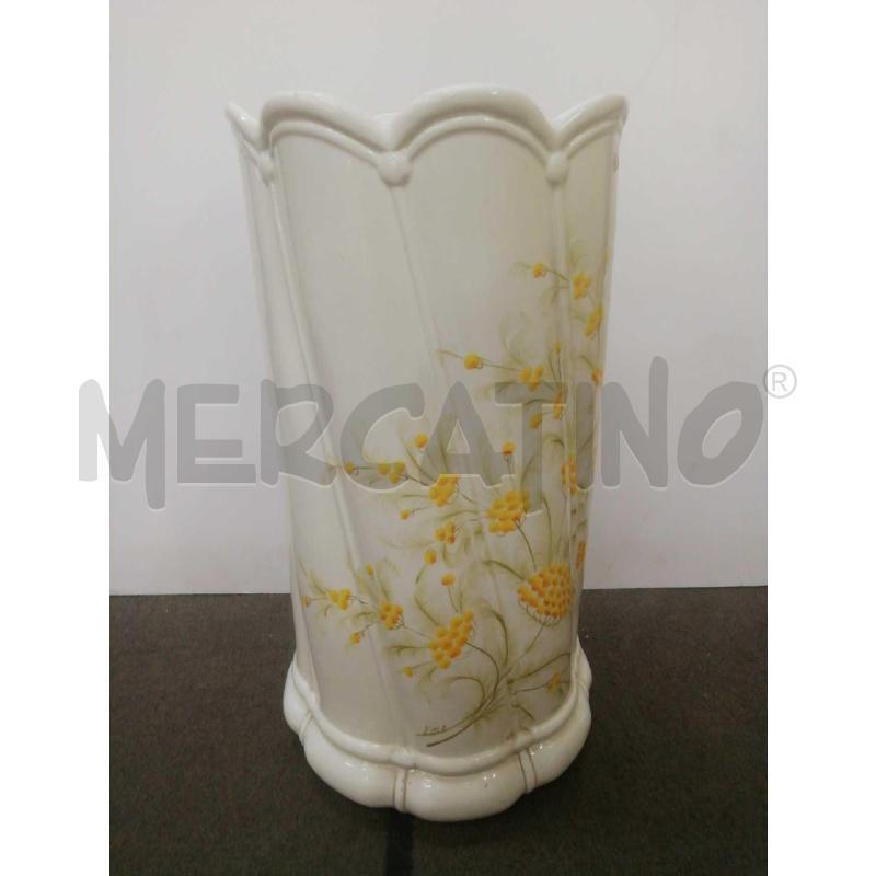 PORTA OMBRELLI CERAMICA DIPINTO FLOREALE | Mercatino dell'Usato Moncalieri bengasi 1