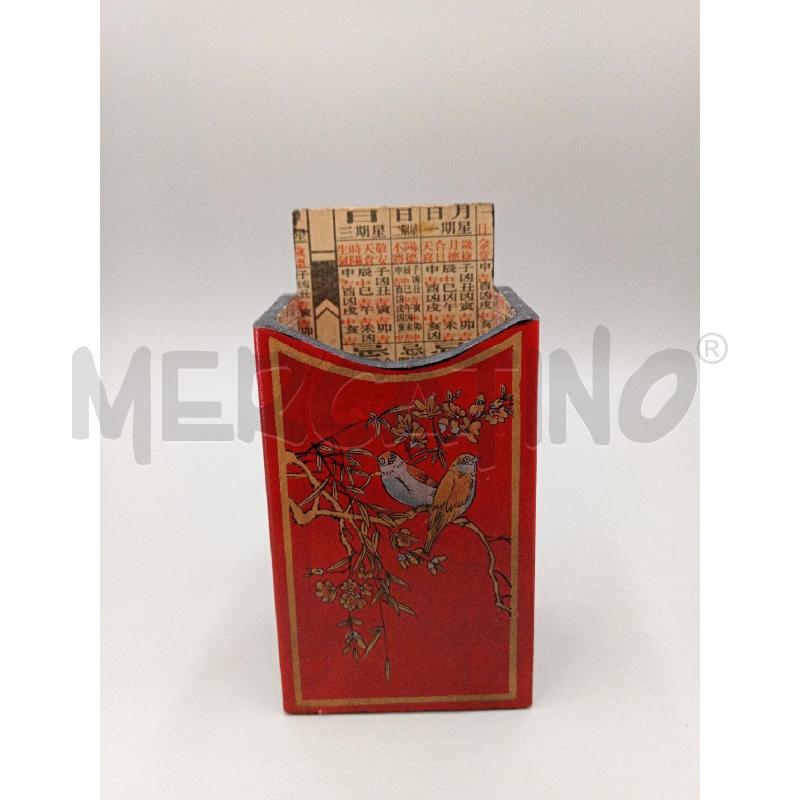 PORTA PENNE CHINA LACCATO ROSSO | Mercatino dell'Usato Moncalieri bengasi 1