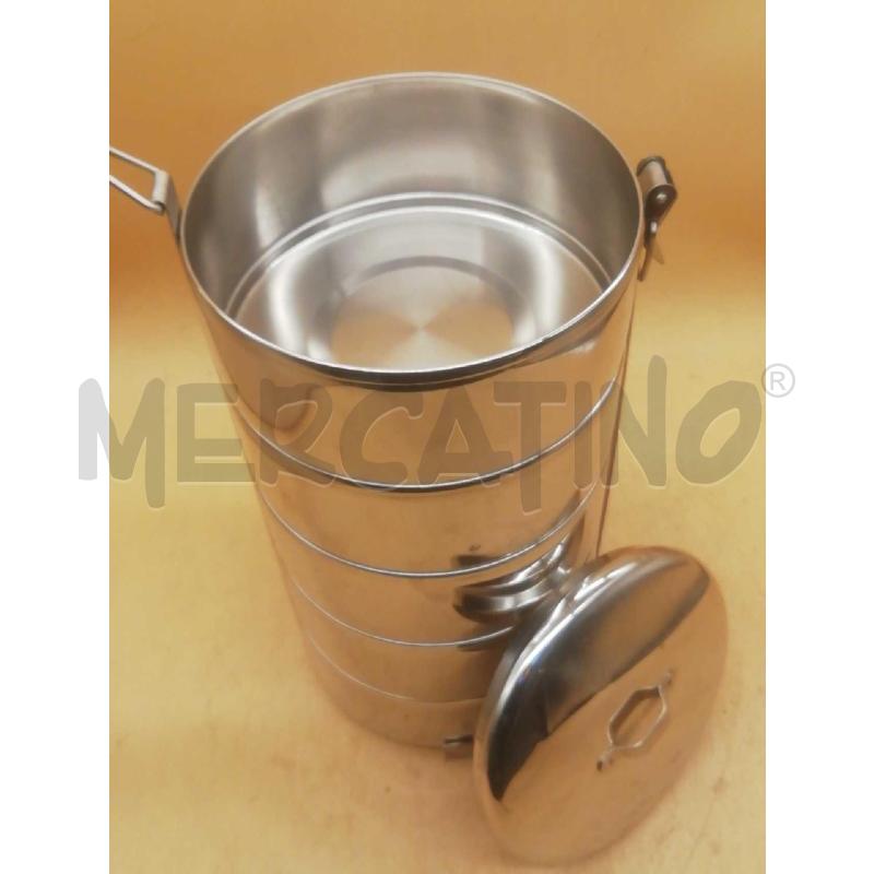 PORTA PIETANZE METALLO INOX 5 CONTENITORI ZEBRA THAILAND  | Mercatino dell'Usato Moncalieri bengasi 2