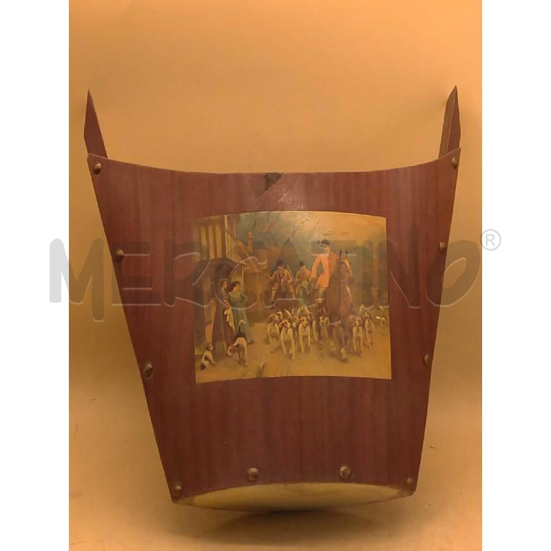 PORTA RIVISTE LEGNO SCENA CACCIA | Mercatino dell'Usato Moncalieri bengasi 1
