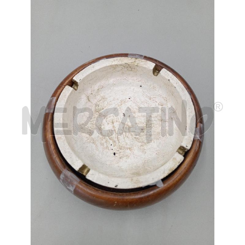 POSA CENERE CERAMICA BASE LEGNO TONDO | Mercatino dell'Usato Moncalieri bengasi 2