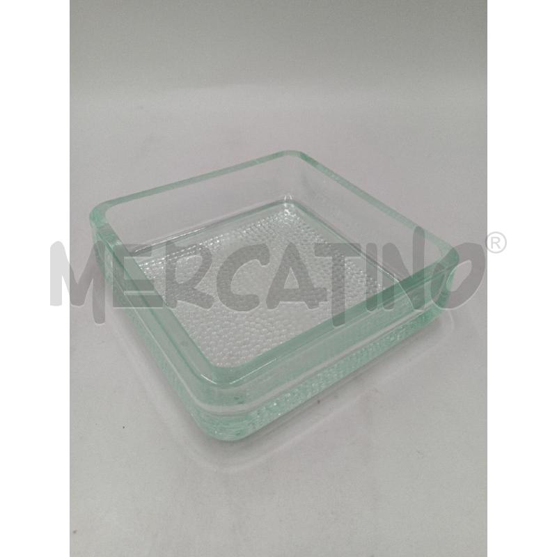 POSA CENERE VETRO QUADRATO STILE DESIGN VINTAGE BASE MOLATA  | Mercatino dell'Usato Moncalieri bengasi 1