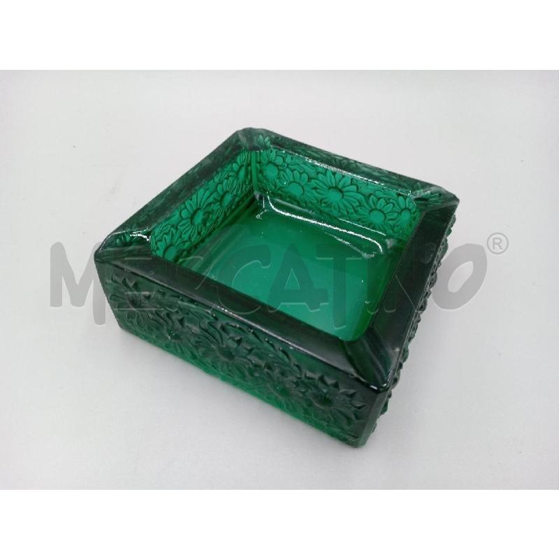 POSA CENERE VETRO VERDE MALACHITE QUADRATO | Mercatino dell'Usato Moncalieri bengasi 3