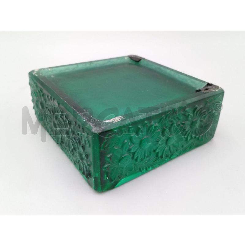 POSA CENERE VETRO VERDE MALACHITE QUADRATO | Mercatino dell'Usato Moncalieri bengasi 4
