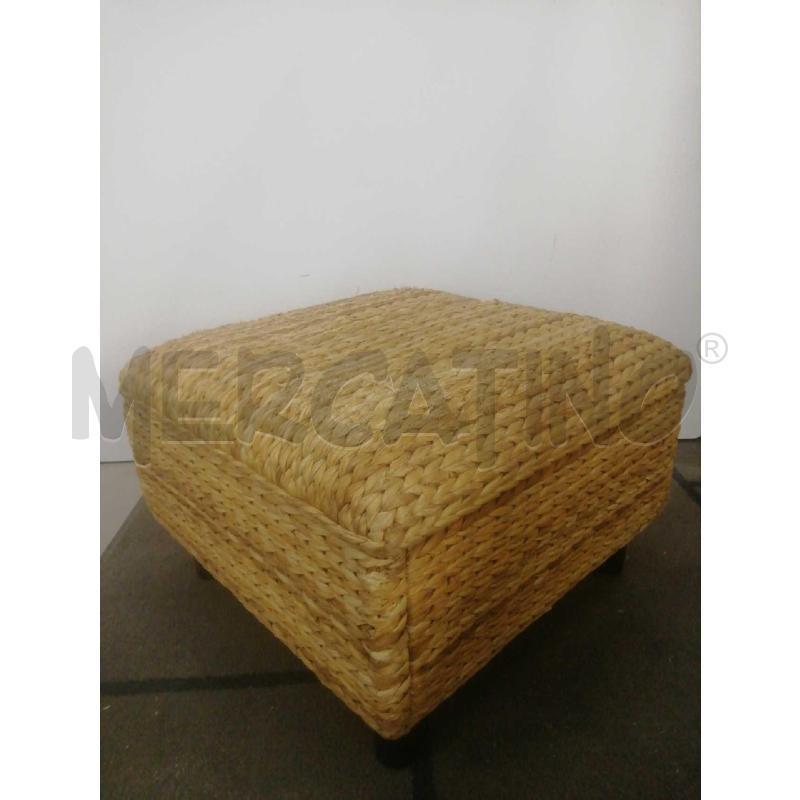 POUF INTRECCIATO MIDOLLINO GAMBE METALLO | Mercatino dell'Usato Moncalieri bengasi 2