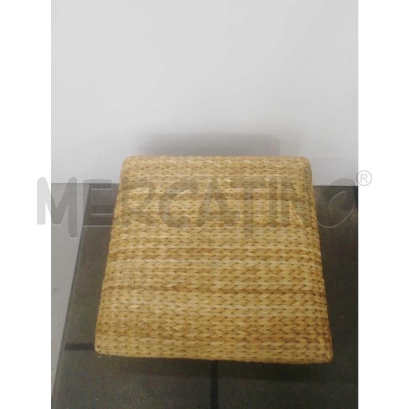 POUF INTRECCIATO MIDOLLINO GAMBE METALLO | Mercatino dell'Usato Moncalieri bengasi 3
