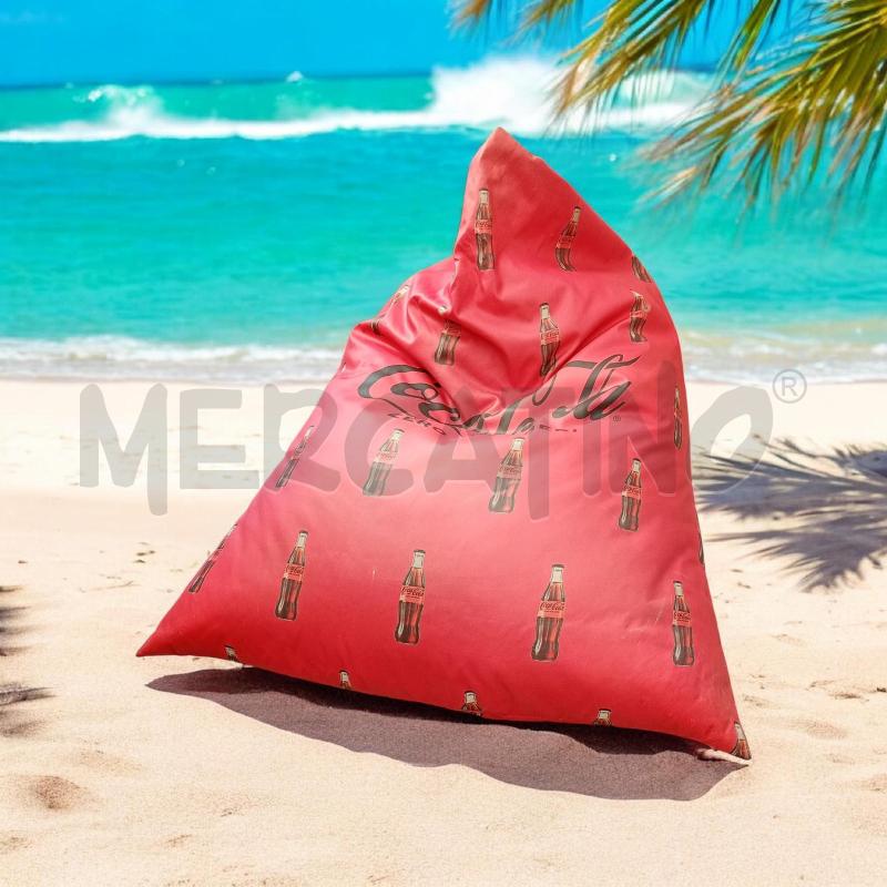 POUF PERSONALIZZATO PUNTOPIUMA  COCA COLA SACCO  | Mercatino dell'Usato Moncalieri bengasi 1