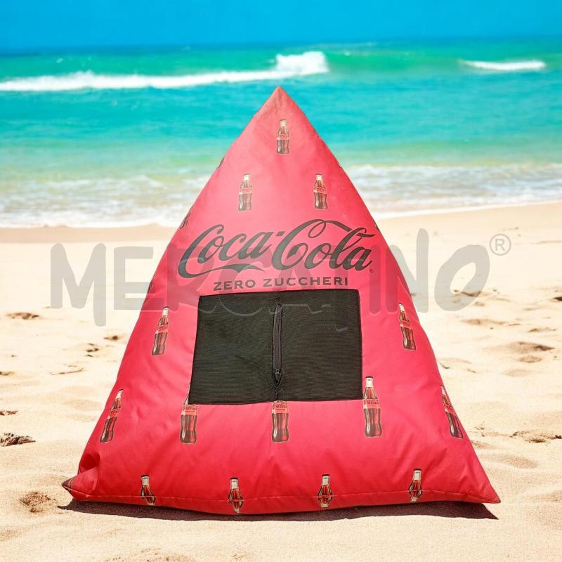 POUF PERSONALIZZATO PUNTOPIUMA  COCA COLA SACCO  | Mercatino dell'Usato Moncalieri bengasi 3