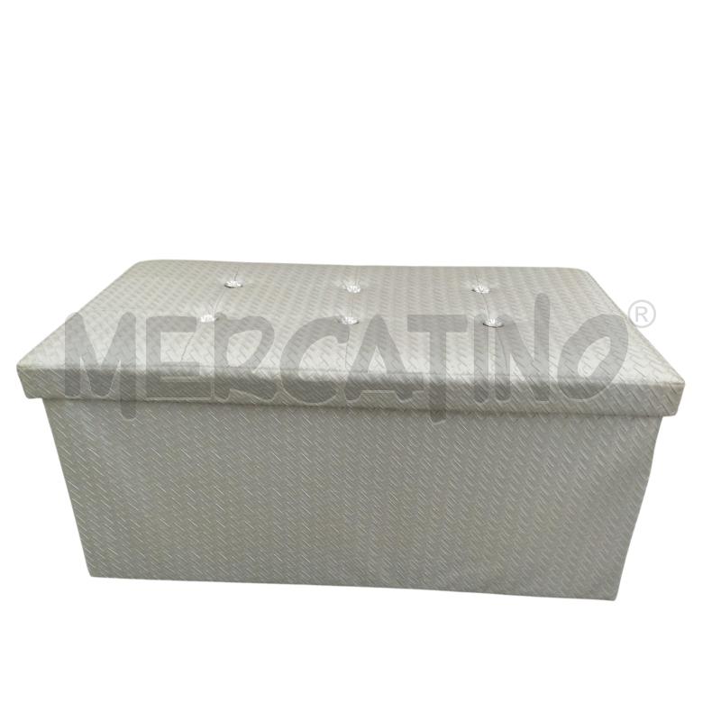 POUF RETT. ARGENTATA | Mercatino dell'Usato Moncalieri bengasi 2