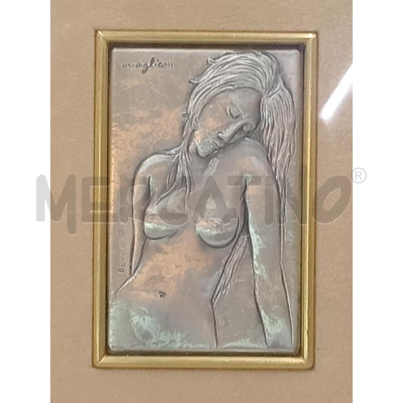 QUADRETTI COPPIA DONNA DESNUDA E VESTITA STIEL MODIGLIANI ARGENTATI  | Mercatino dell'Usato Moncalieri bengasi 2