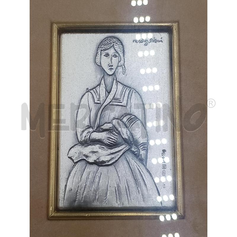 QUADRETTI COPPIA DONNA DESNUDA E VESTITA STIEL MODIGLIANI ARGENTATI  | Mercatino dell'Usato Moncalieri bengasi 3