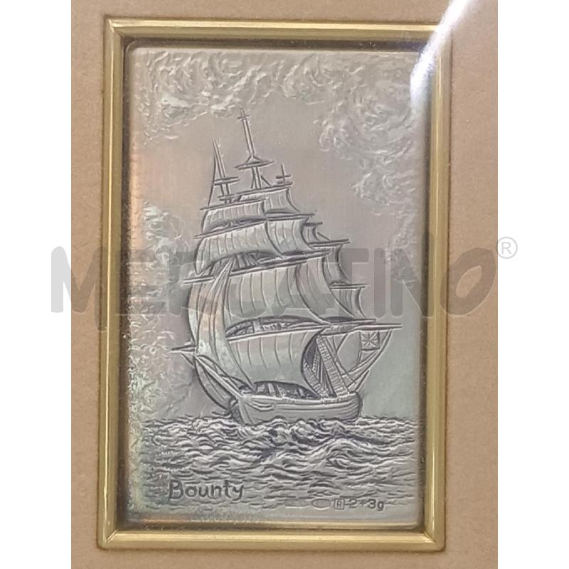 QUADRETTI TRIS RAFFIGURANTI VELIERI AMERIGO VESPUCCI, SANTA MARIA E BOUNTY ARGENTATI | Mercatino dell'Usato Moncalieri bengasi 4