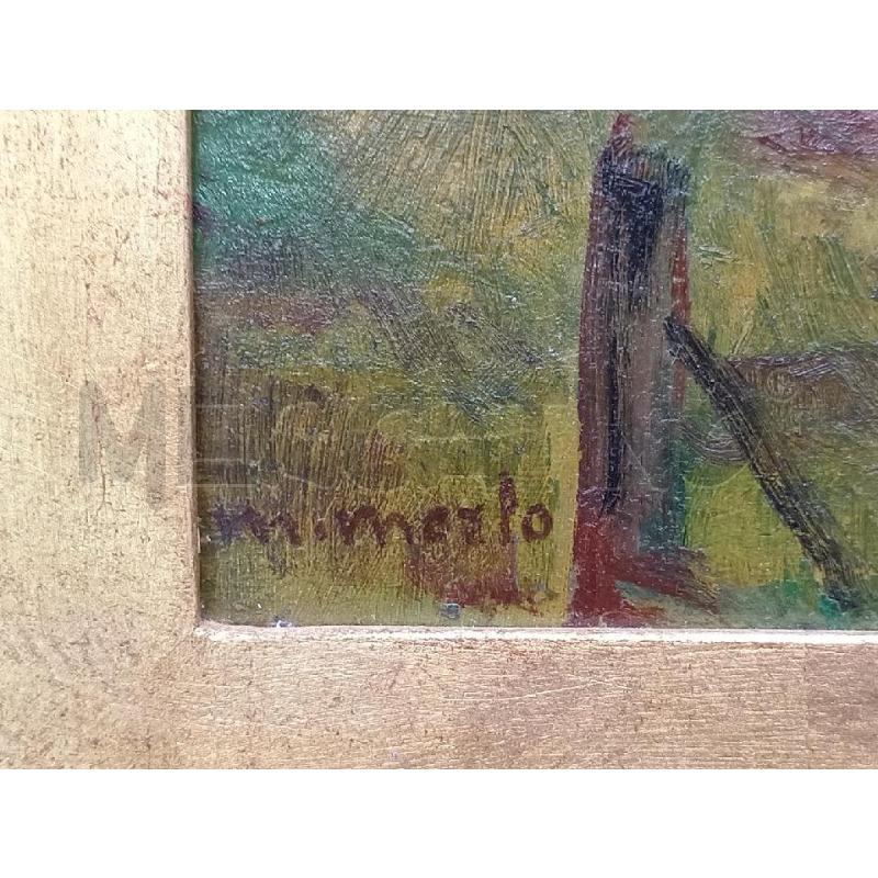 QUADRETTO OLIO SU TAVOLA METELLO MERLO | Mercatino dell'Usato Moncalieri bengasi 4