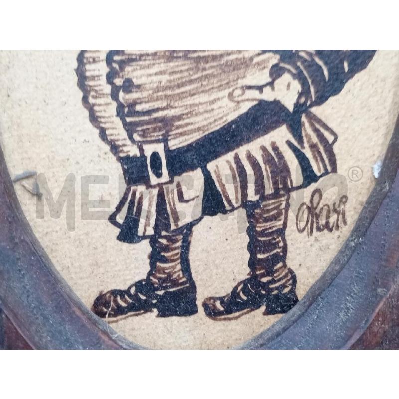 QUADRETTO PERSONAGGIO C/CAPPELLO LEGNO ARTHUR RACKAM CM 15X21 | Mercatino dell'Usato Moncalieri bengasi 3